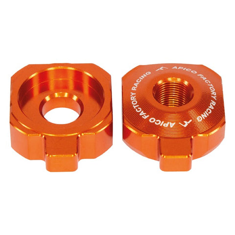 Apico Aluminium  Axle Blocks - KTM  -Orange