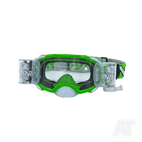 Rip N Roll RNR Platinum 48mm Motocross Goggles - Green