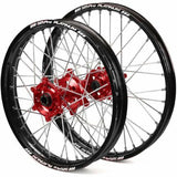 SM Pro Motocross Wheels - Honda Red Black Silver