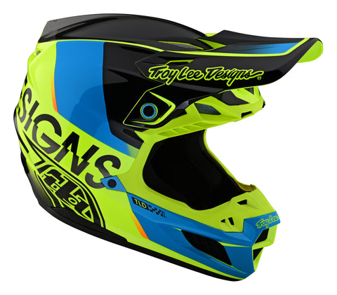 Troy lee Designs SE5 Qualifier Composite Helmet - Yellow Blue