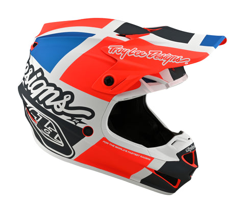 Troy lee Designs SE4 Polyacrylite Quattro Helmet - Orange Blue
