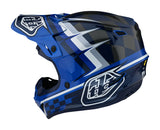 Troy lee Designs SE4 Polyacrylite Warped Helmet - Blue