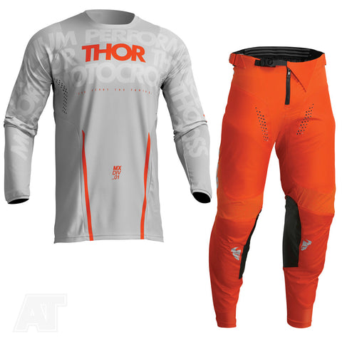 Thor Pulse Mono Light Grey Orange Kit Combo