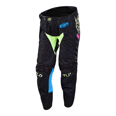 Troy Lee Youth Pants Fractura Black Flo Yellow