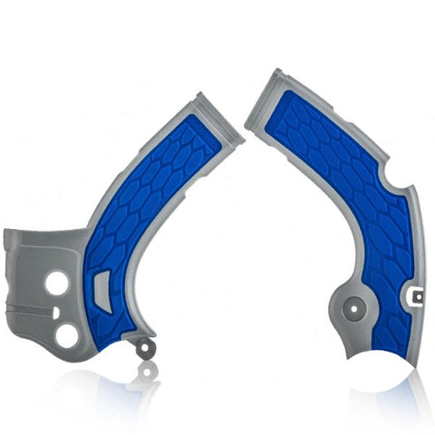 Acerbis Yamaha X-Grip Frame Guards - Silver Blue