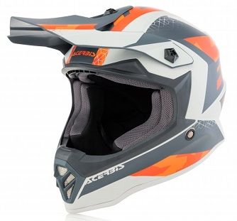 Acerbis Steel Kids Motocross Helmet - Grey Orange