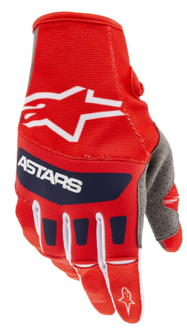 Alpinestars Techstar Bright Red White Dark Blue Gloves