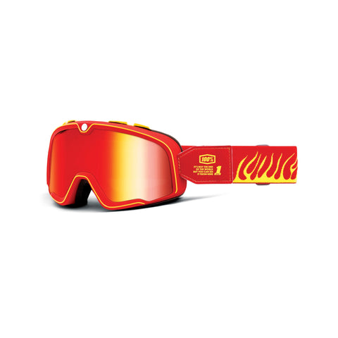 100% Barstow Goggle Death Spray  Mirror Red Lens