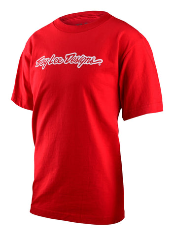 Troy Lee Designs Youth Signature SS Tee Red