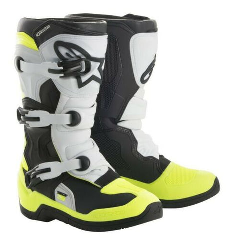 Alpinestars Tech 3S Kids Boots Black White Yellow