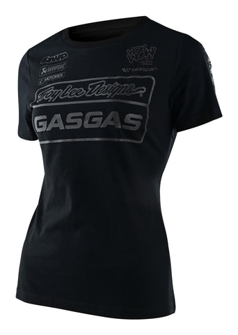 Troy Lee GasGas Team SS T-Shirt Womans Black Reflective