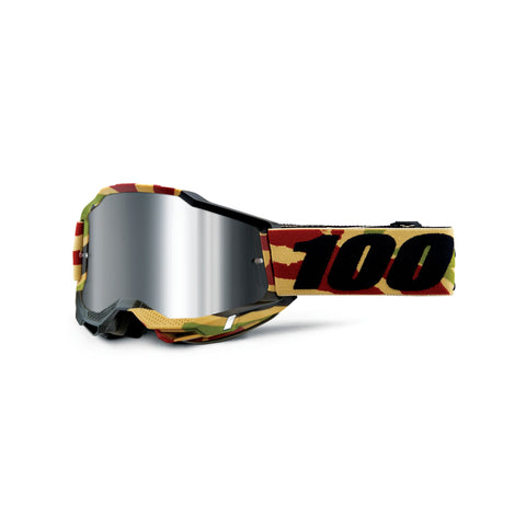 100% Accuri 2 Goggle Mission Mirror Silver Flash Lens