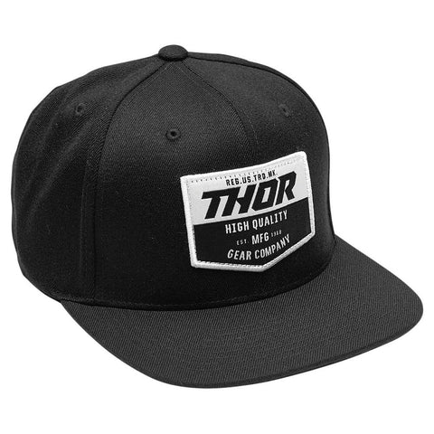 Thor Chevron Snap Back Flat Hat Black