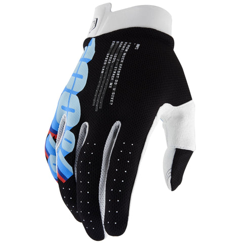 100% Itrack Gloves System Black