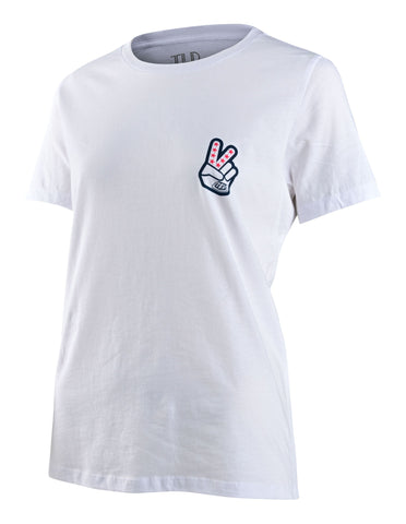 Troy Lee Designs Womens Peace Out SS Tee White
