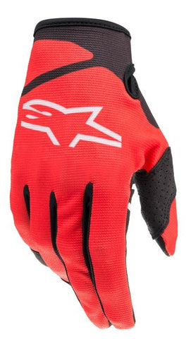 Alpinestars Kids Radar Bright Red Black Gloves