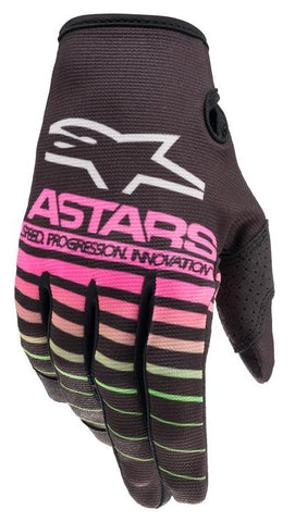 Alpinestars Kids Radar Black Green Neon Pink Fluo Gloves
