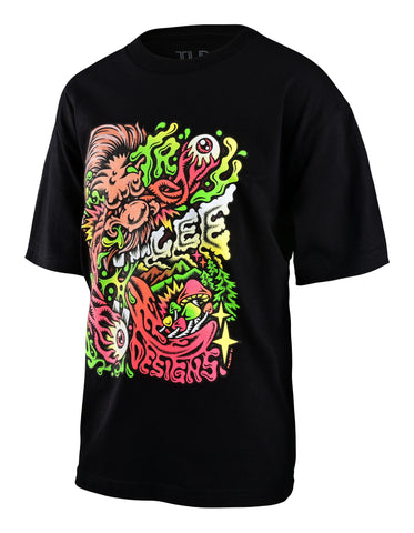 Troy Lee Designs Youth Tallboy Sasquatch Out SS Tee Black